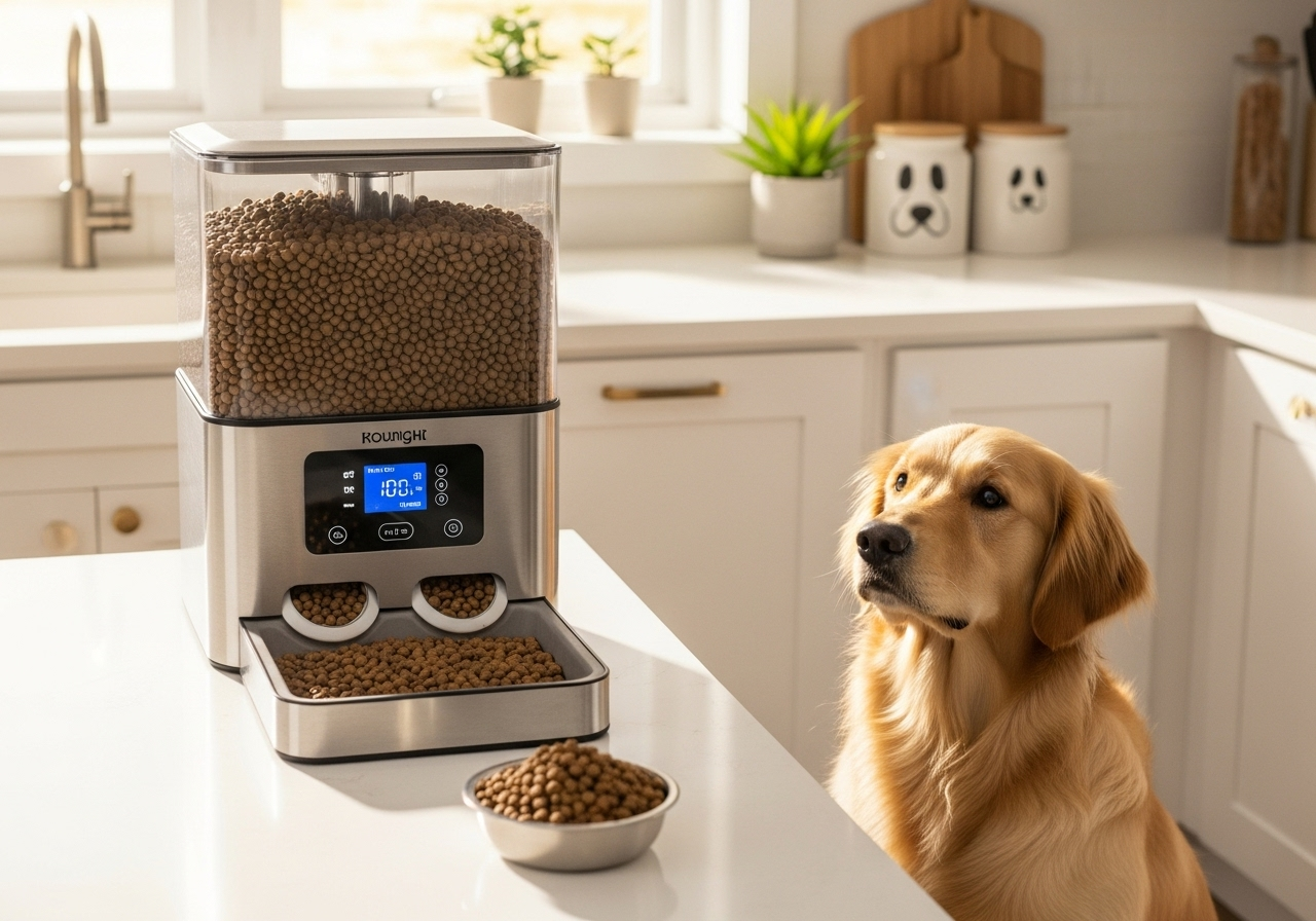 distributeur de croquettes pour chien