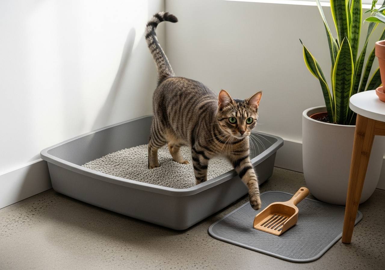 bac à litière pour chat