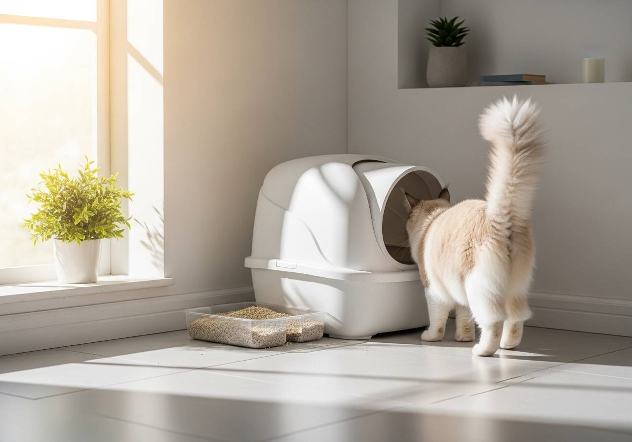 litière pour chat autonettoyante