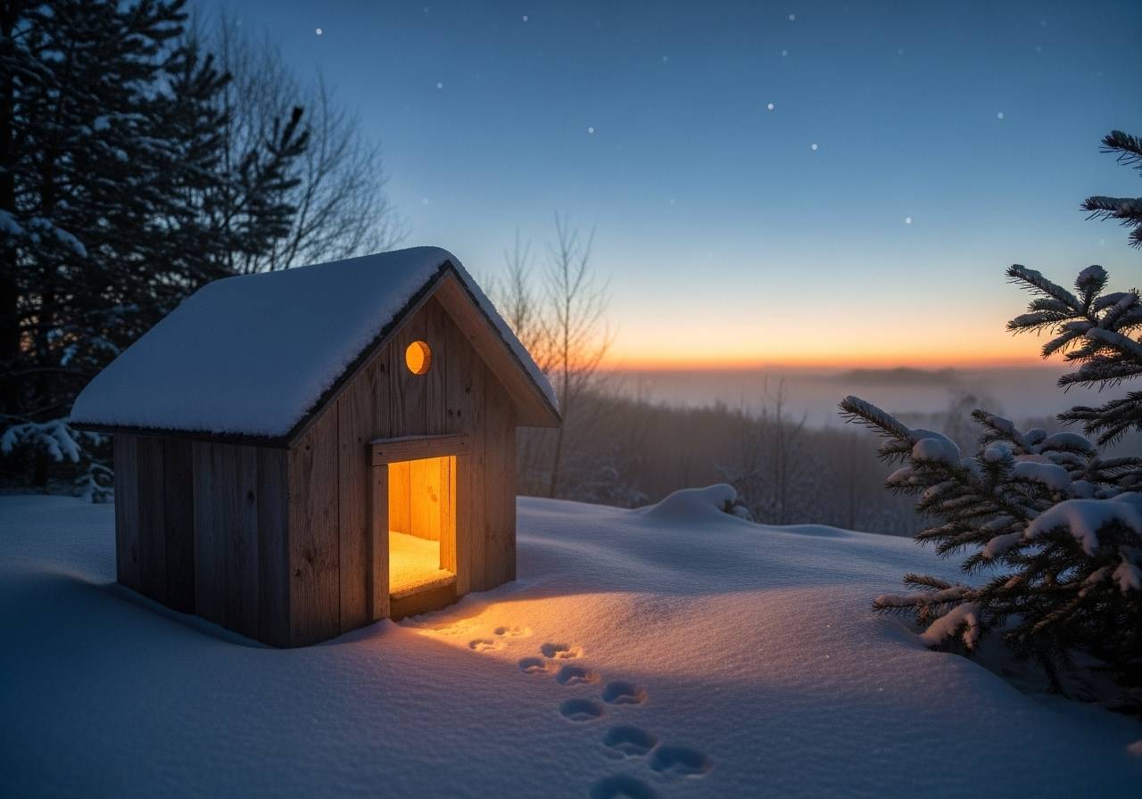 niche pour chat extérieur hiver