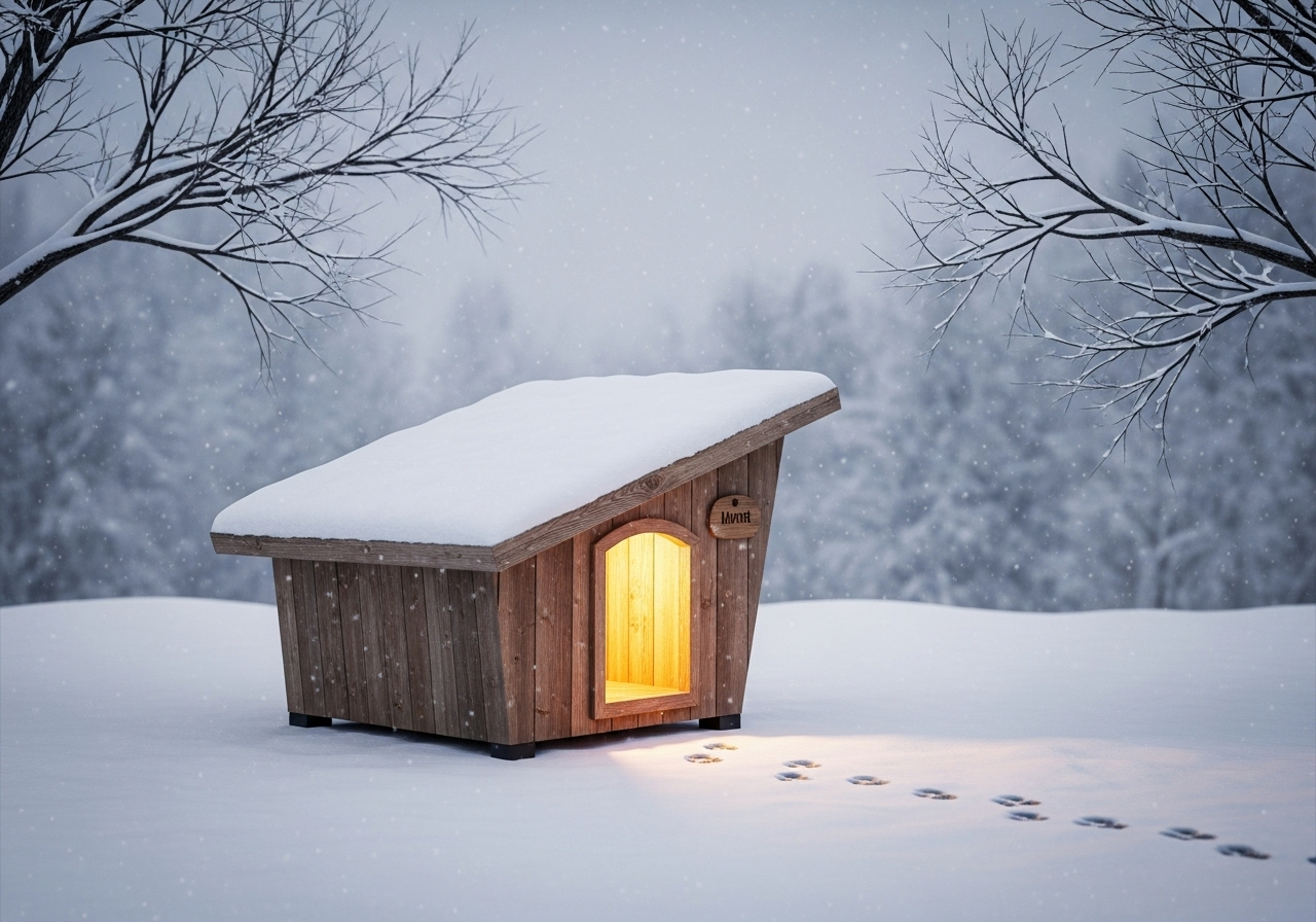 niche pour chien extérieur hiver