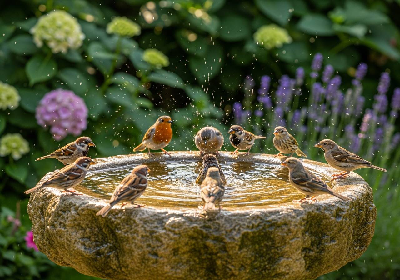 baignoire pour oiseaux